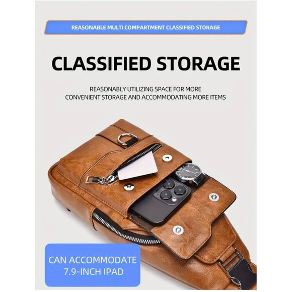 COPY - Crossbody Sling Bag For Men & Women Multi-Compartment Storage Adjustable… - Picture 5 of 8